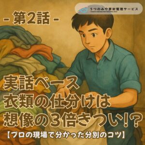 遺品整理　家財整理　宇都宮　衣類　洋服　片付け