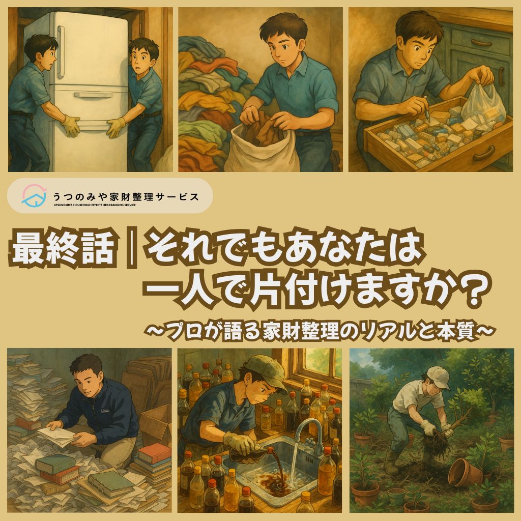 宇都宮市　うつのみや家財整理サービス　片付け　不要品　処分　遺品整理　生前整理