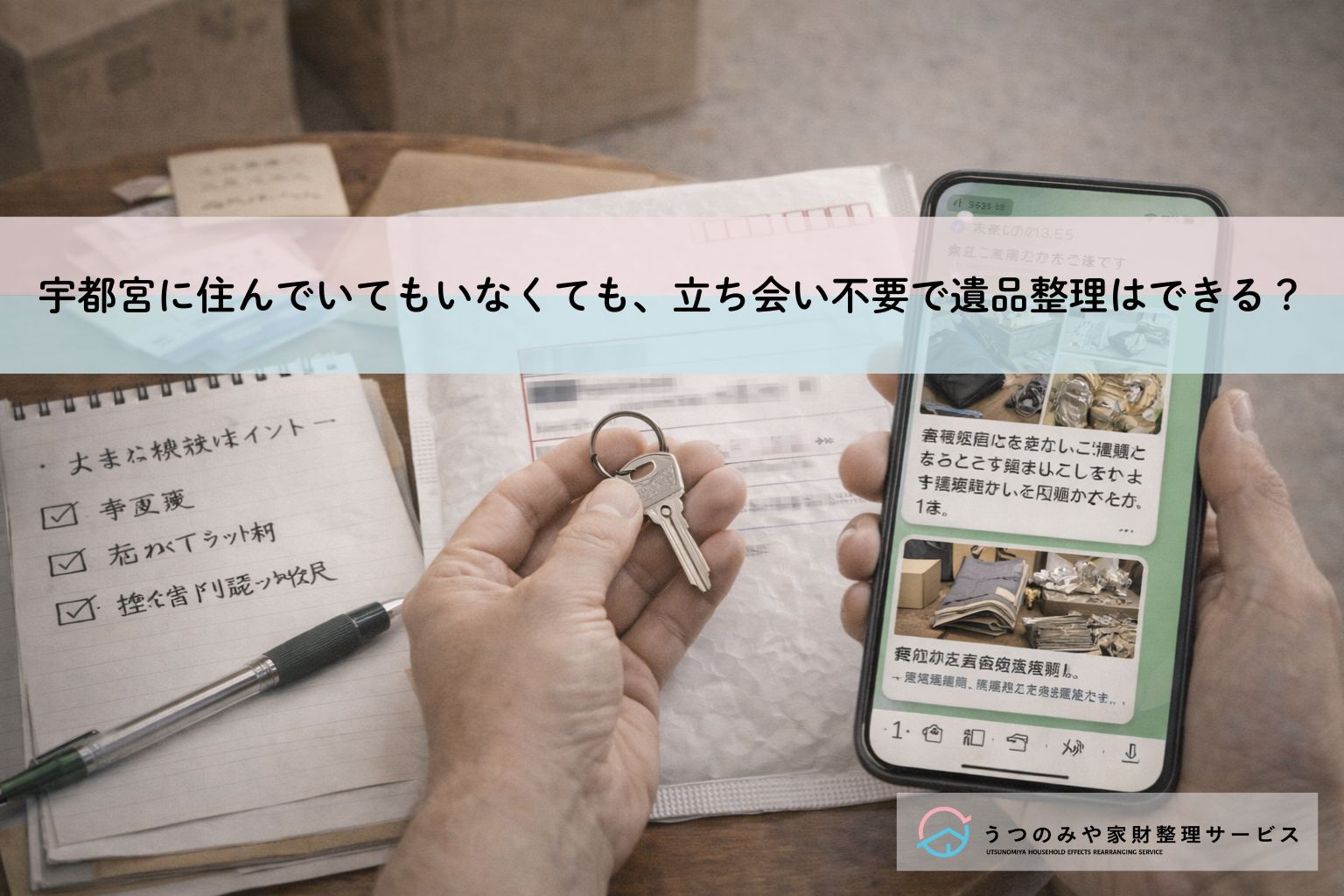 宇都宮に住んでいてもいなくても、立ち会い不要で遺品整理はできる？